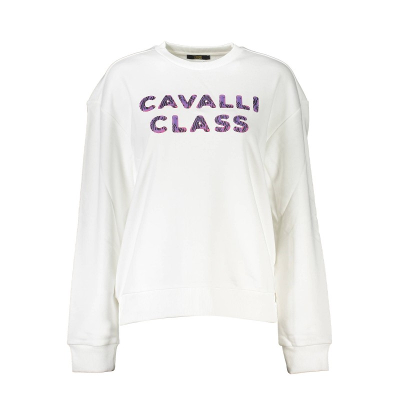 CAVALLI CLASS FELPA SENZA ZIP DONNA BIANCO