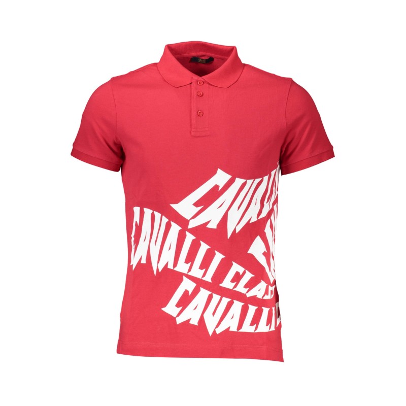 CAVALLI CLASS POLO MANICHE CORTE UOMO ROSSO