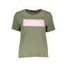 GUESS JEANS T-SHIRT MANICHE CORTE DONNA VERDE