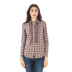 FRED PERRY CAMICIA MANICHE LUNGHE DONNA ROSA