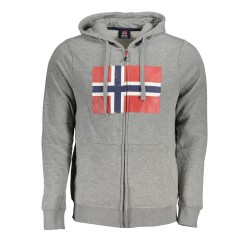 NORWAY 1963 FELPA CON ZIP UOMO GRIGIO