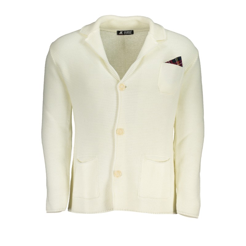 U.S. GRAND POLO CARDIGAN UOMO BIANCO