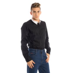 PAPETE CAMICIA MANICHE LUNGHE UOMO NERO